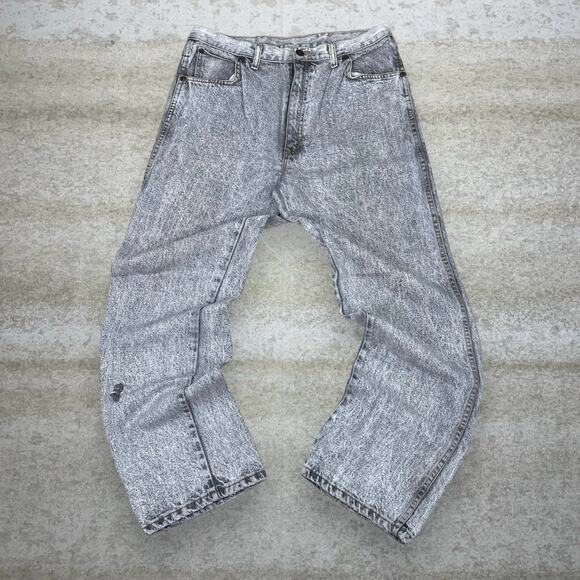 Vintage 90s Bristol Blues Jeans 34x30 Relaxed Fit Light Grey Wash Denim - Picture 2 of 4